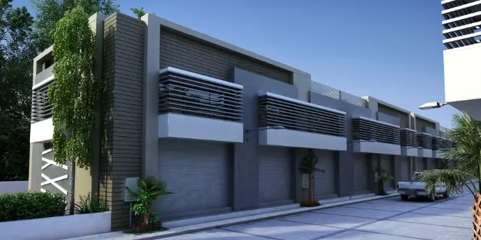 Sunrise Industrial Park Layout with Multiple Units and Strategic Road Access